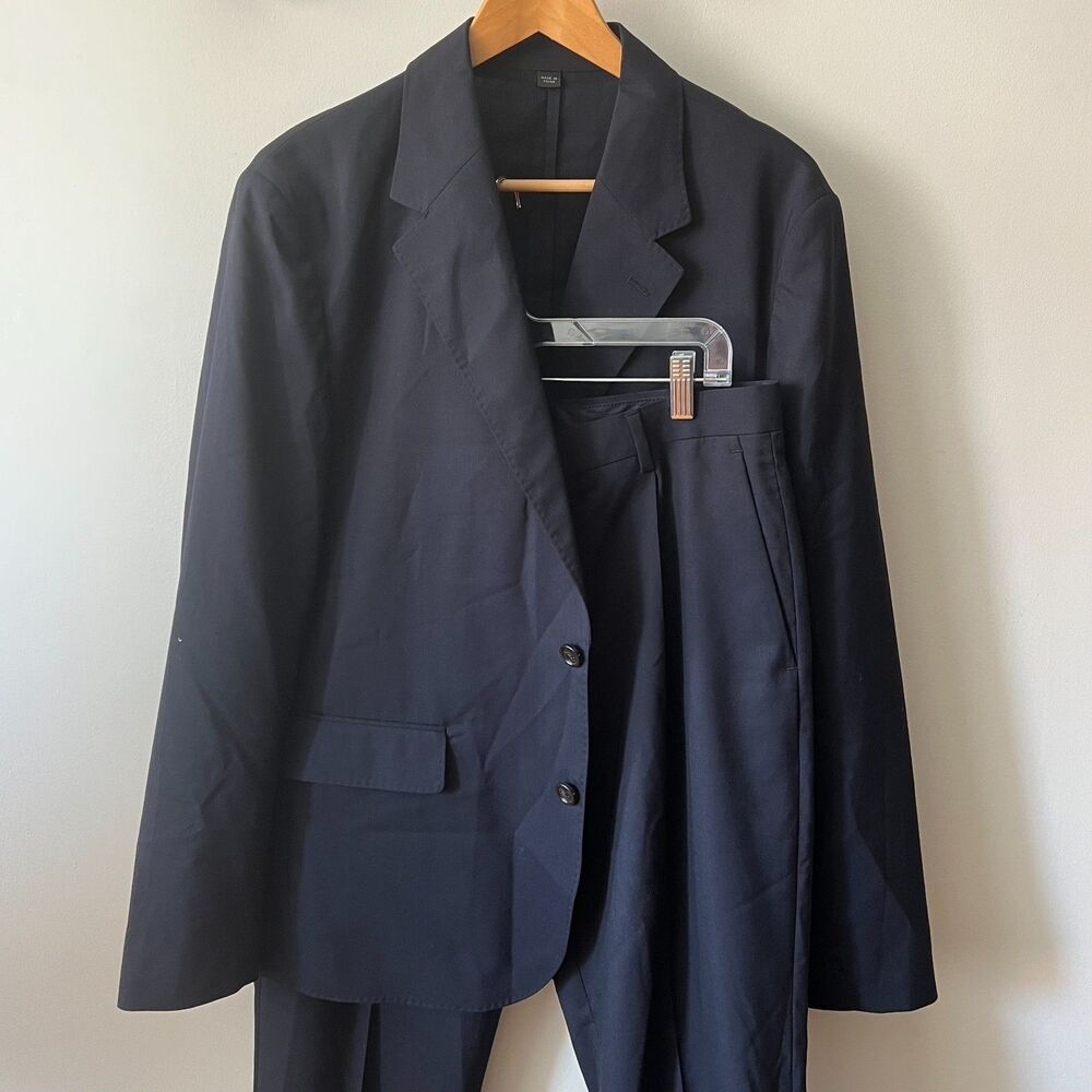 J.Crew Kenmare Suit 40R W31 L32 Navy Loro Piana Superfine Wool Pleated Italian